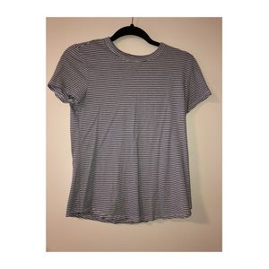 Blue and white striped shirt